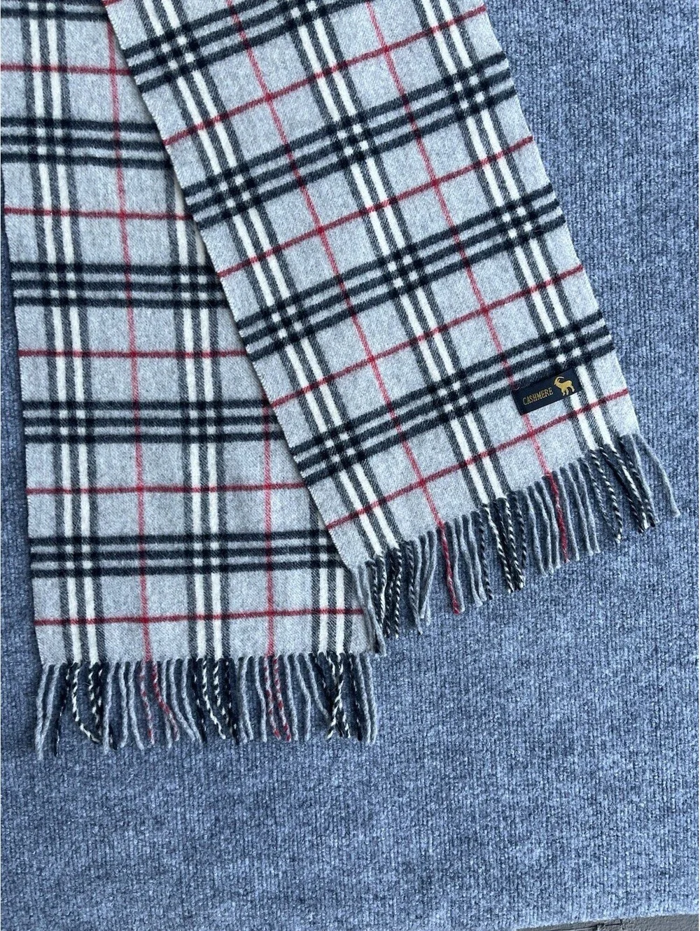 Cashmere Scarf Mens Tartan Plaid 53 X 11 Soft Wrap Warm